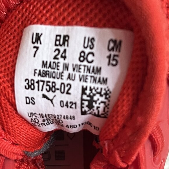 PUMA Pacer Next Excel Little Boys Size 8C Child Red Sneakers Shoes 381758-02 - Picture 11 of 12